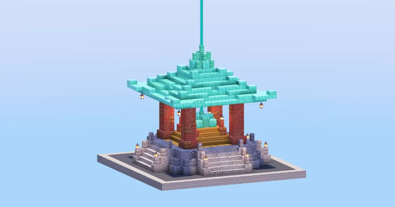 Japanese Temple Beacon Design Minecraft Map