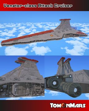 Star Wars Venator-class Star Destroyer / Republic Attack Cruiser in Minecraft - World Download Minecraft Map & Project