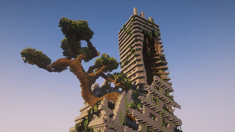 Abandoned Skyscraper 🍃 Apocalypse Survival World Minecraft Map