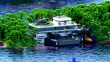 Tropical island mansion | Interiors | Download Minecraft Map & Project