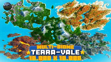 Terra-Vale 1.21+ | 10.000 x 10.000, Multi-Biome | Survival-Friendly | Java & Bedrock | Custom Structures & Custom Caves Minecraft Map & Project