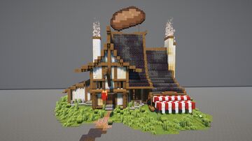 Medieval Bakery Living House I Download I Interior Minecraft Map & Project