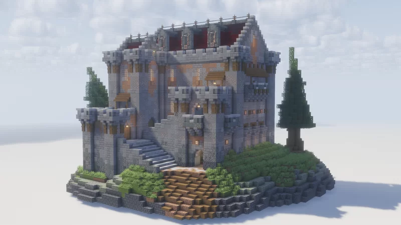 🏰 Stone Castle (Full interior) - 1.21.11 Minecraft Map