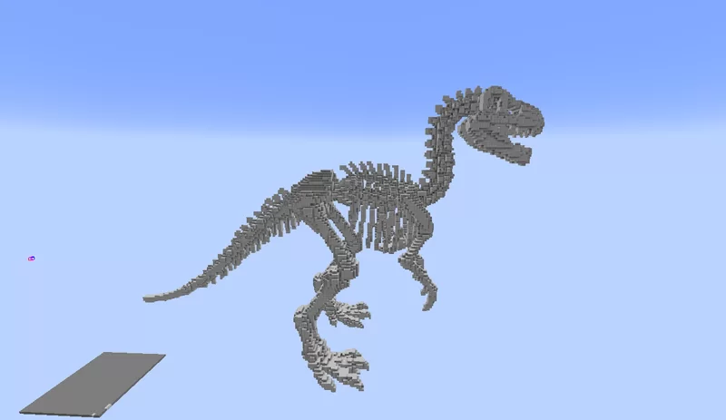 Dinosaur Skeleton Statue DOWNLOAD FREE Minecraft Map