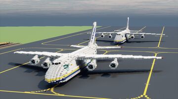 An-124 Ruslan - Antonov Airlines Cargo Plane Minecraft Map & Project