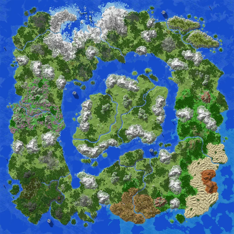 Peekor - 8000x8000 | 1.21.5+ | Landscape & Survival Map | Dungeon ...