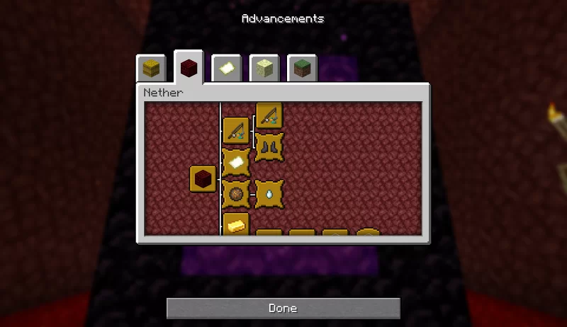 World of Minecraft Advancements Minecraft Map