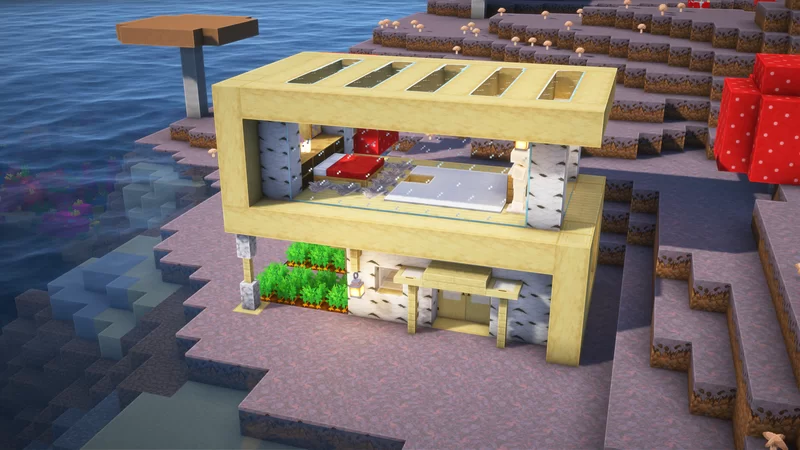 Easy Starter House - Birch Wood (+Tutorial & Free)🏡18 Minecraft Map