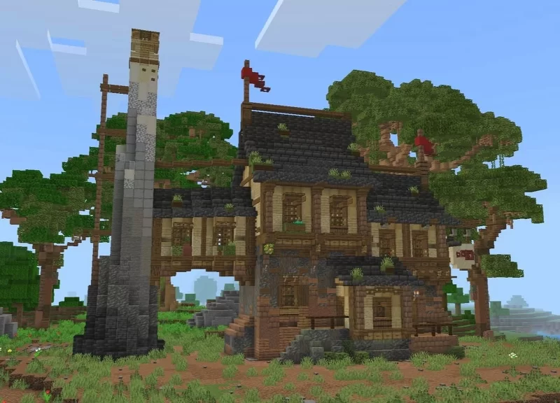 ( Free Download ) Medieval Survival House | java & bedrock Minecraft Map