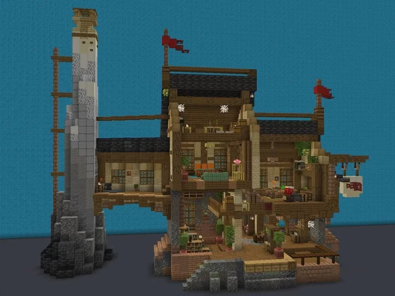 ( Free Download ) Medieval Survival House | java & bedrock Minecraft Map
