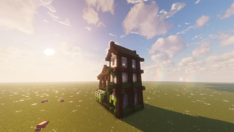 MEDIEVAL GREEN SHOP (schematic) Minecraft Map