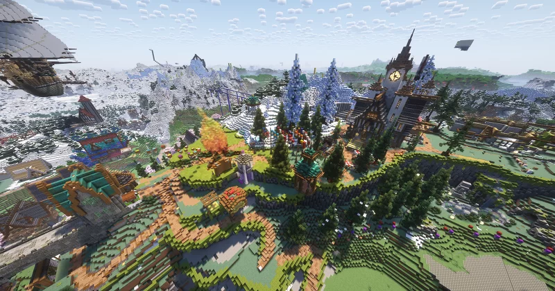 Ember Valley - The Medieval Fantasy District (5th Spawn) Minecraft Map