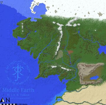 Middle Earth - Lord of the Rings - bedrock/Java - Multiple sizes - Multiplayer Ready! Minecraft Map & Project