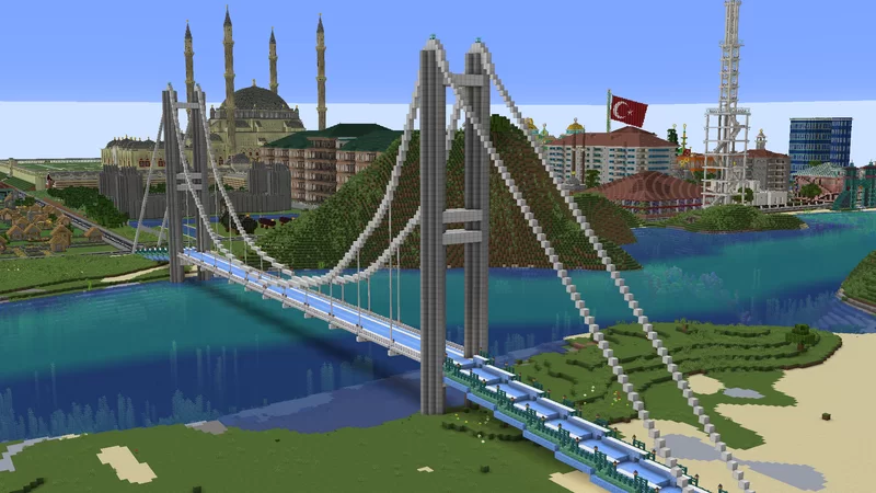 Suspension Bridge Minecraft Map