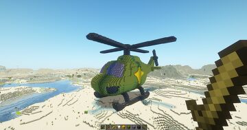 Minecraft Military Helicopter Statue! Download Minecraft Map & Project