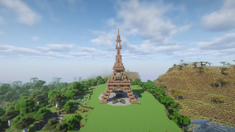 SURVIVAL EIFFEL TOWER - FREE DOWNLOAD Minecraft Map