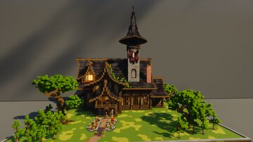 Medieval Fantasy Guards Manor I Full interior I Download Minecraft Map & Project