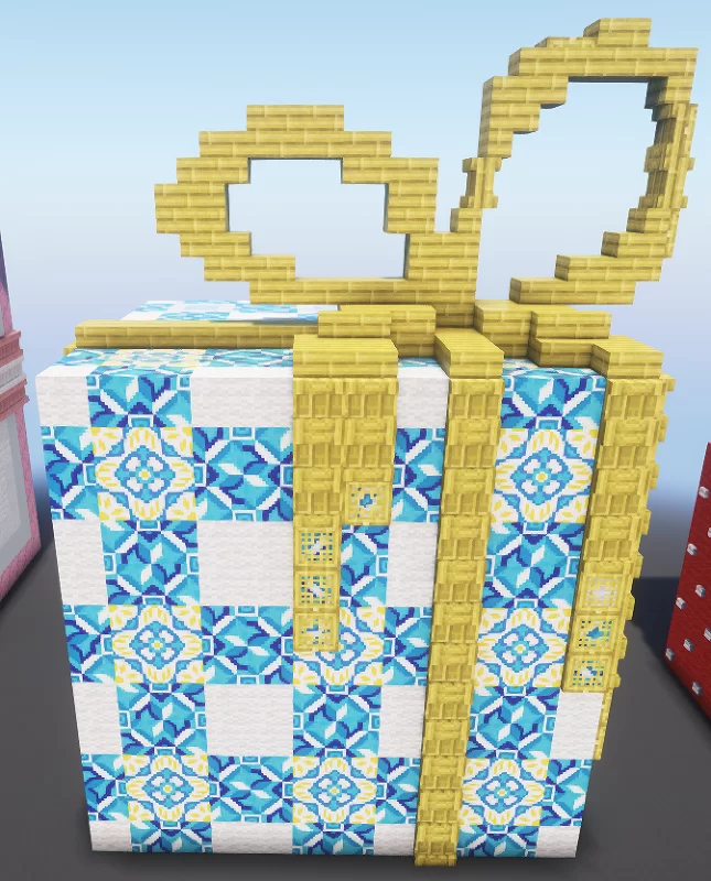 Big pretty blue Birthday Present Minecraft Map