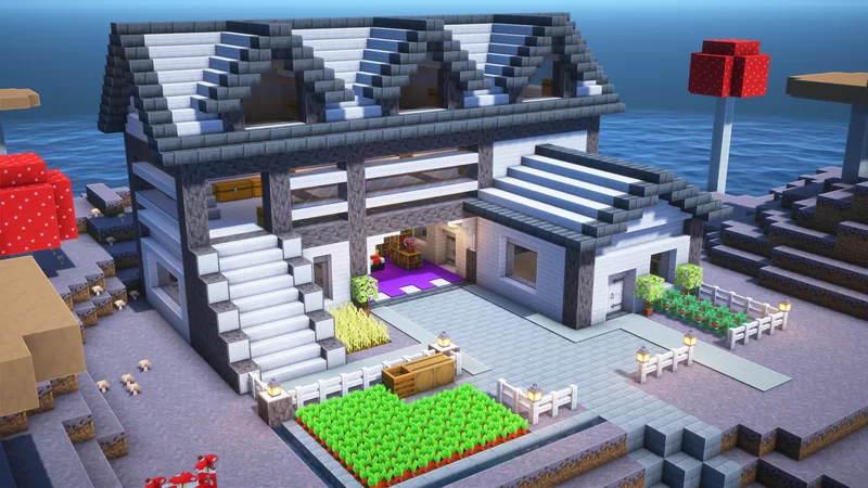 Large Survival Base - Pale Oak & Deepslate (+Tutorial) 🏡17 Minecraft Map