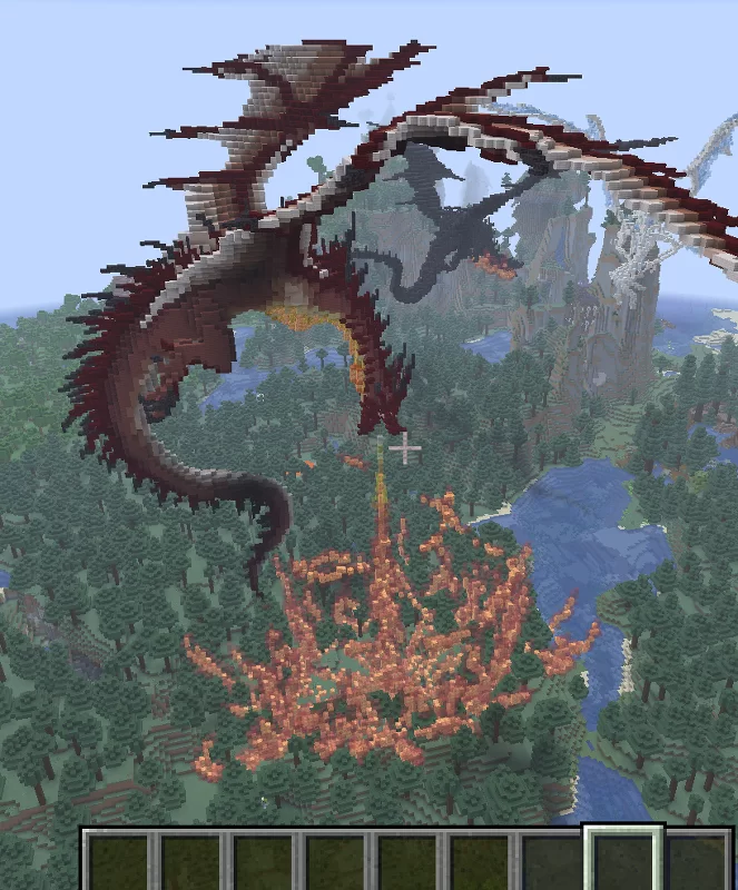 Incandescent Wyvern (1.21.4+.schem) Minecraft Map