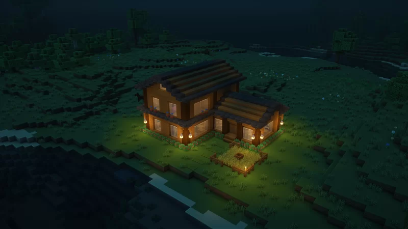 Spring House Minecraft Build Spruce House | Survival Build! (+Tutorial, +DL)🏡43 Minecraft Map