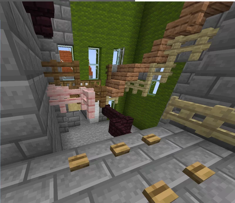 An abandoned building from one angle. Minecraft Map