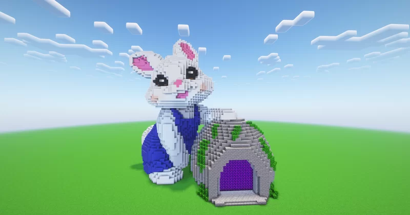 Minecraft Jungle Easter Bunny Nether Portal Statue Minecraft Map