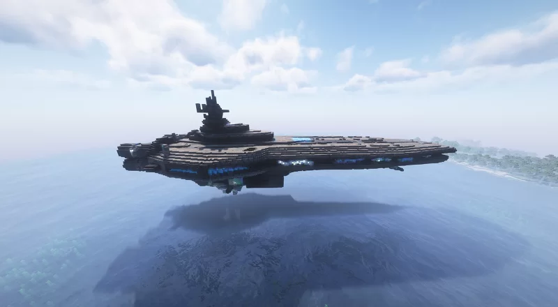 big futuristic ship 80 Minecraft Map