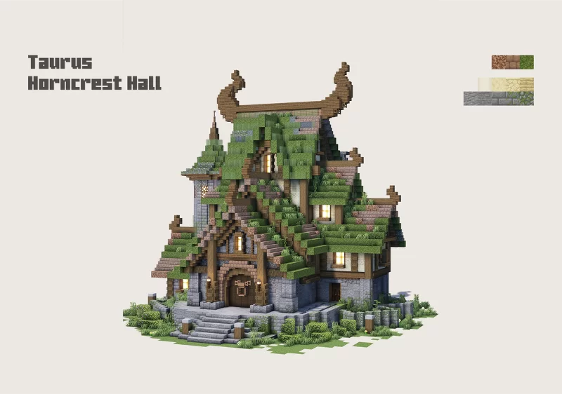 Horncrest Hall [ Taurus sign ] Minecraft Map