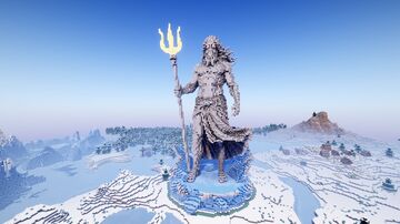 Minecraft Poseidon |Greek God of the Sea| Statue Free Minecraft Map & Project
