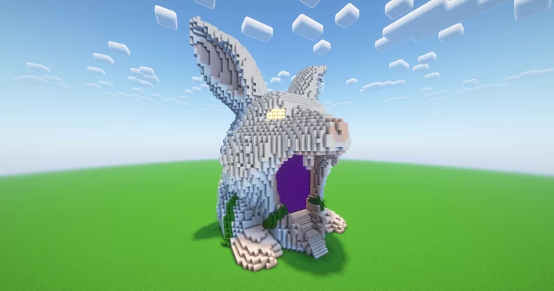 Minecraft Rabbit Door Minecraft Rabbit Nether Portal Statue Minecraft Map