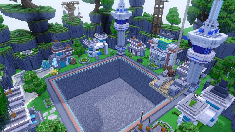 OP Prison Sci-Fi Mine – Custom 200x200 Map Minecraft Map