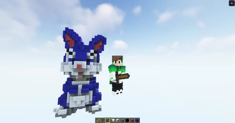 Minecraft Rabbit Blue Statue DOWNLOAD Minecraft Map