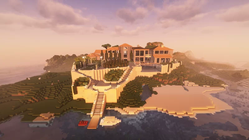 Aura della Costa | Modern Mediterranean Mansion 26.1.2 Minecraft Map
