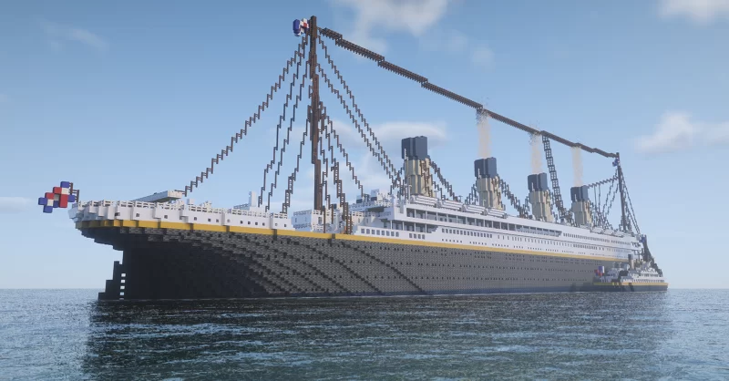 Titanic Minecraft Model RMS Titanic 1:1 Scale Exterior Model (1912 Edition) Minecraft Map