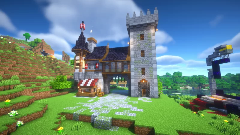 Medieval Tower House (Cozy Survival Base) Minecraft Map