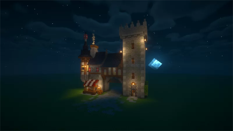 Medieval Tower House (Cozy Survival Base) Minecraft Map