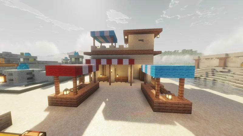 DESERT VILLAGE SHOPS [SCHEMATIC] Minecraft Map