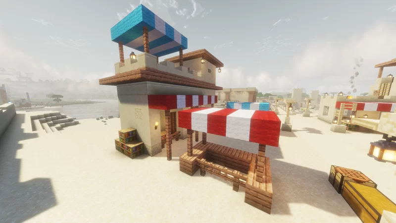 DESERT VILLAGE SHOPS [SCHEMATIC] Minecraft Map