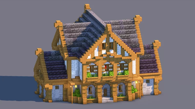Medieval House – Fully Decorated Interior | Download Minecraft Map