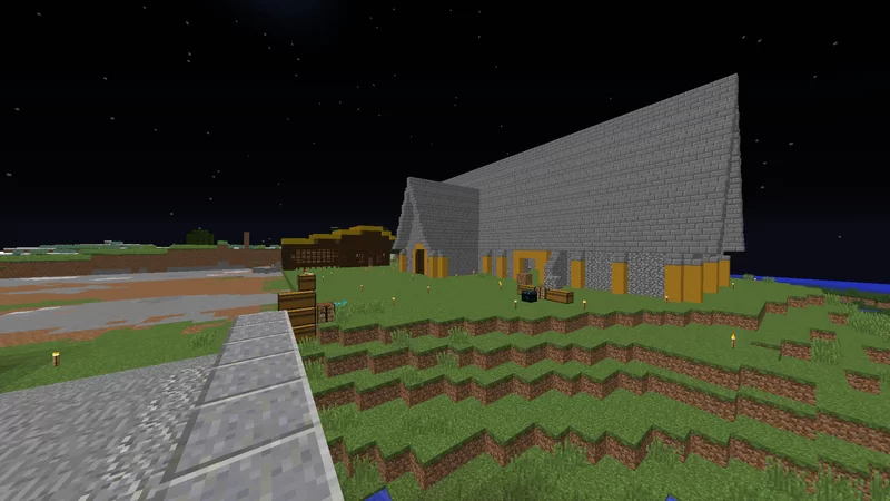 Medieval-style stable built with my friend MasterAlx Minecraft Map
