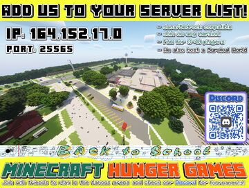 Back to School Hunger Games PVP Minecraft Server