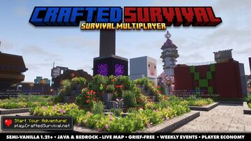 Crafted Survival SMP Minecraft Server