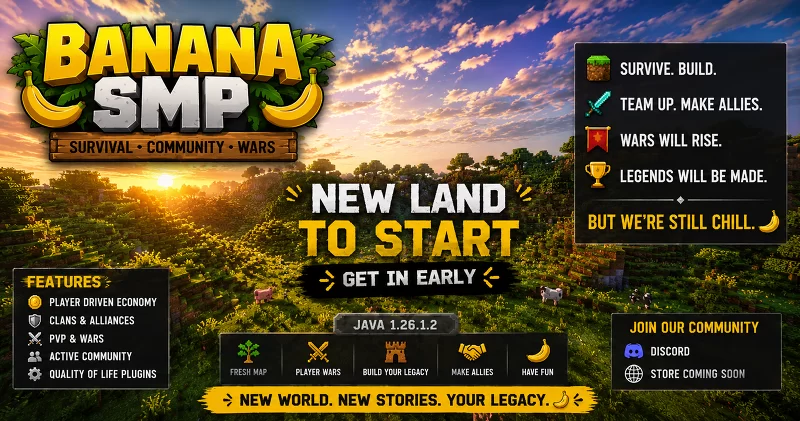 Banana SMP Minecraft Server