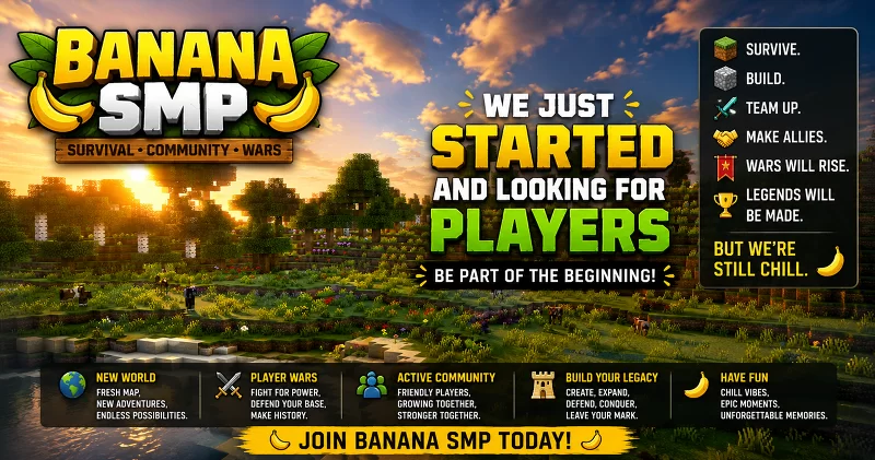 Banana SMP Minecraft Server