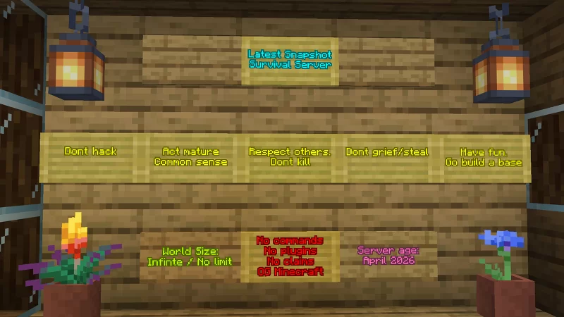 Vanilla Server (26.3-snapshot-4) Minecraft Server