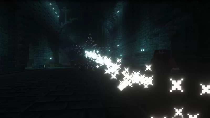 Magicians run through the halls of a cathedral...