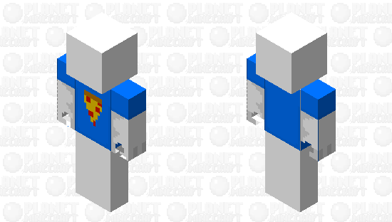 128x128 blue pizza t-shirt Minecraft Skin