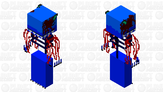 Ignited Deep Water Kitty Raptor Minecraft Skin