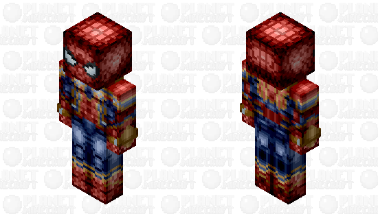 Spider-Man Iron Spider Suit: Avengers: Infinity War (Peter Parker: Marvel Studios: 2018) Minecraft Skin